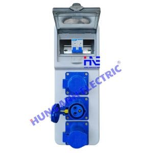 Hộp Điện Công Nghiệp - 3 Ổ Cắm Điện Công Nghiệp 3 Chấu 16A/32A 250V - Aptomat 32A | HTX.3C16.A - HTX3C32.A
